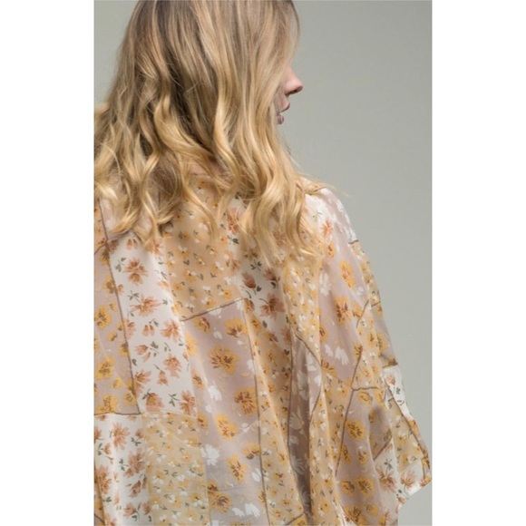 🆕Moroccan boho floral print cocoon cardigan - Picture 4 of 7